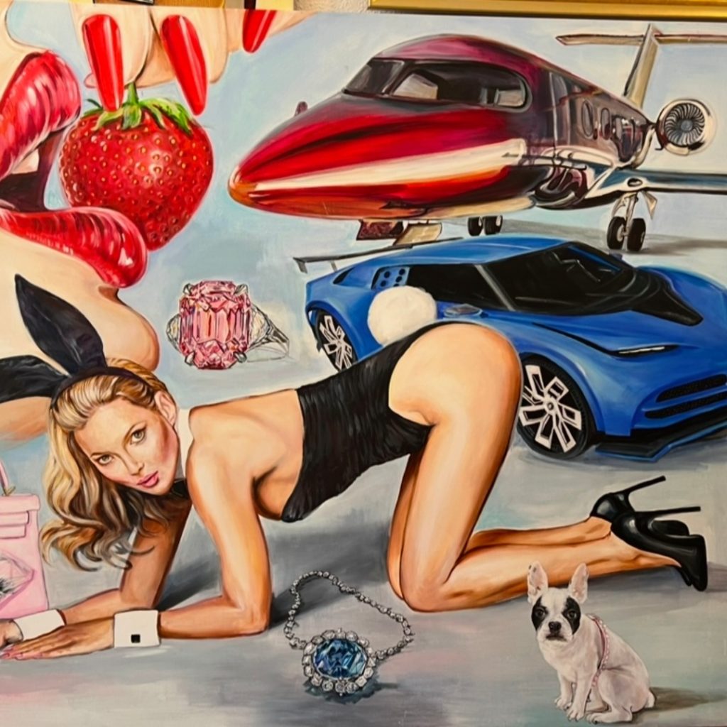 Kreative Collage mit Luxusmotiven